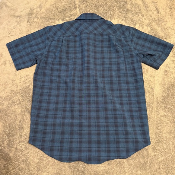 Orvis Mens Classic Collection Plaid Short Sleeve Button Down Shirt M Medium Blue - Picture 3 of 7